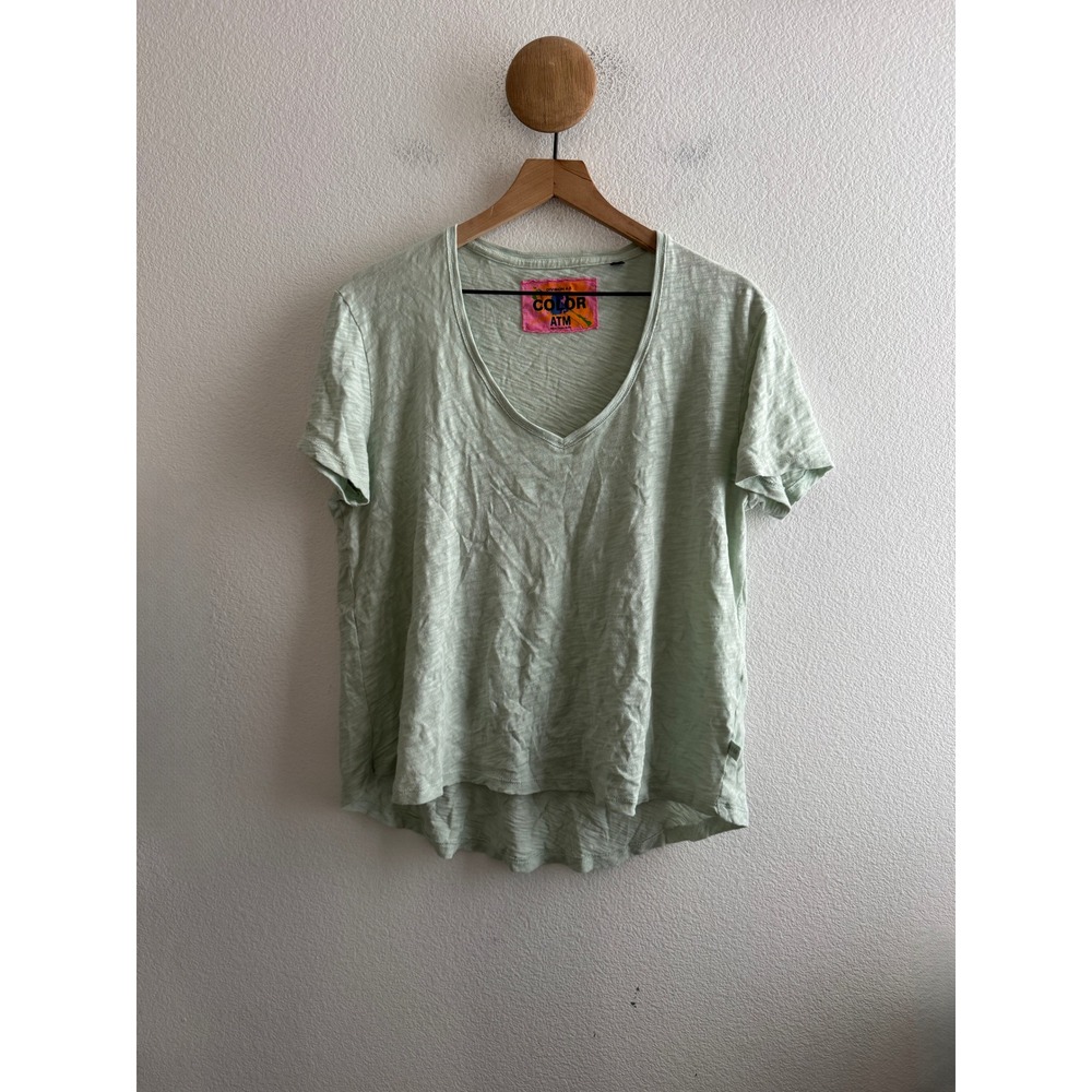 ATM Anthony Thomas Melillo Division COLOR 4.5 Slub Cotton V-Neck Tee M/L